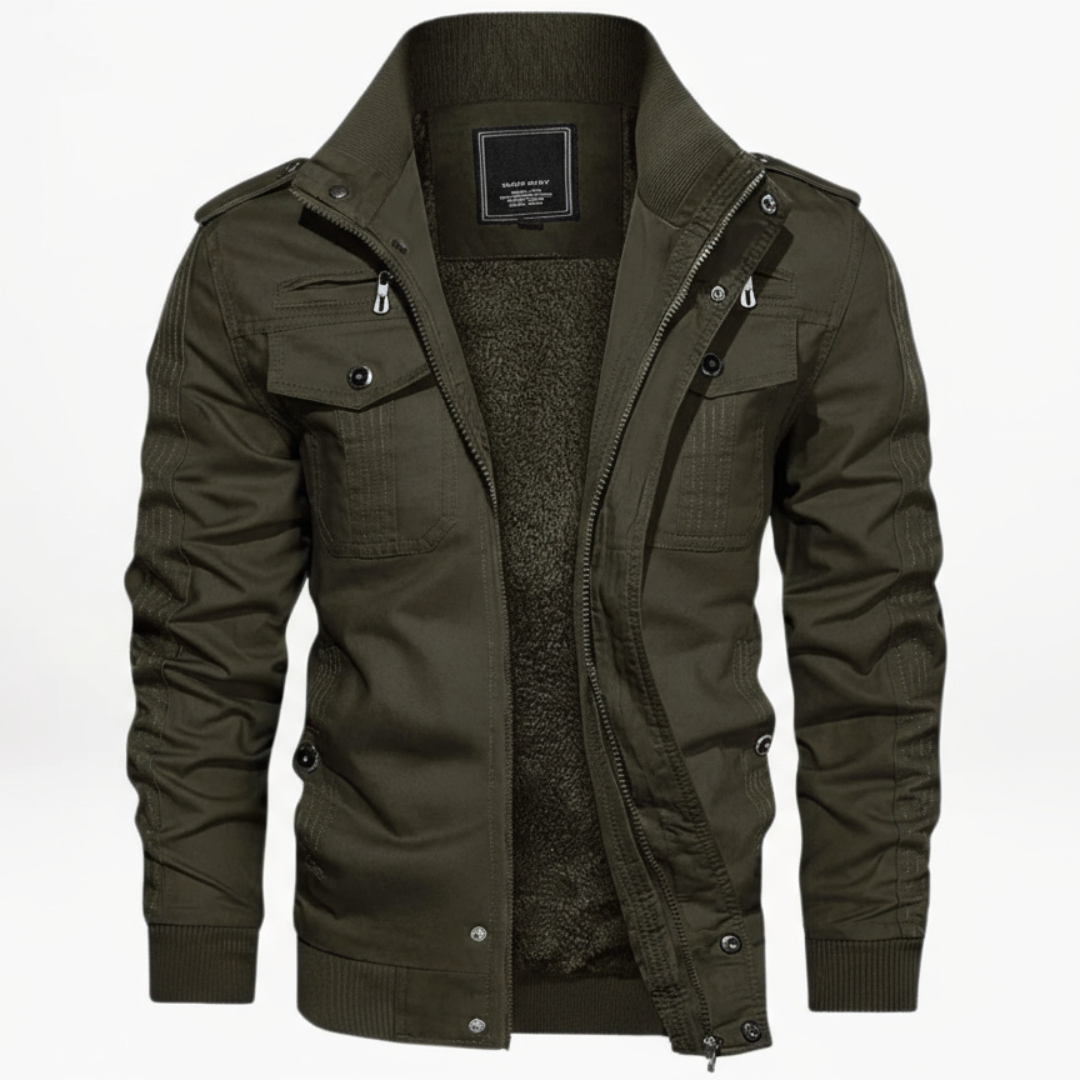 Men’s Winter Jacket | Zip Fastening and High Collar