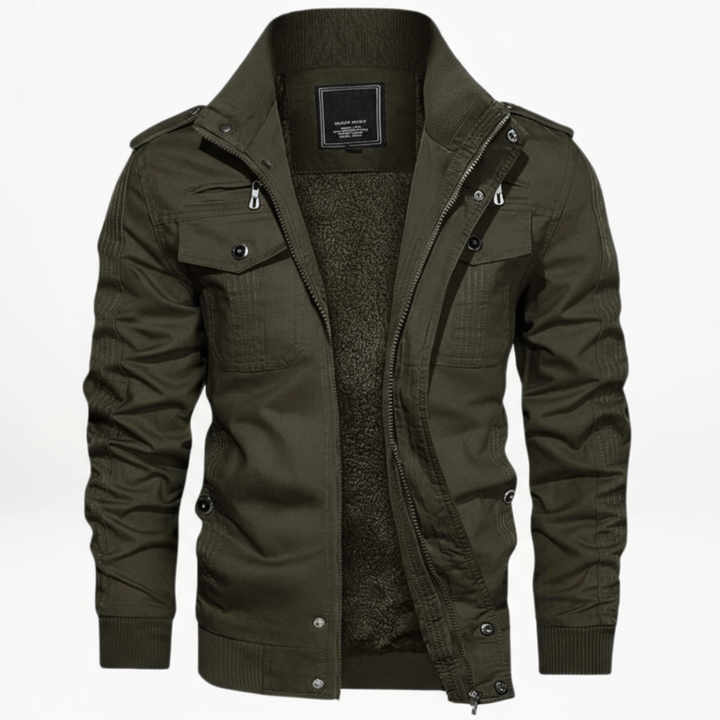 Men’s Winter Jacket | Zip Fastening and High Collar