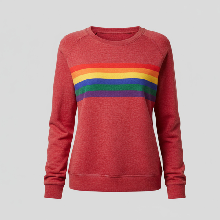 Women’s Sweater | Long Sleeve Pullover with Front Stripes