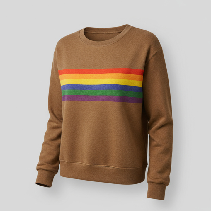 Women’s Sweater | Long Sleeve Pullover with Front Stripes