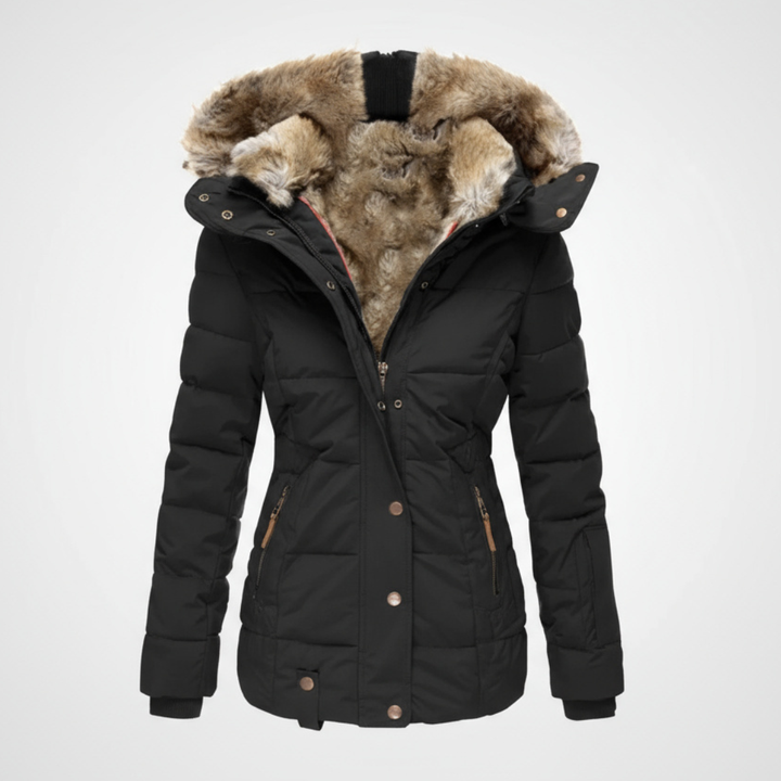 Women’s Winter Jacket | Short Quilted Design with Hood