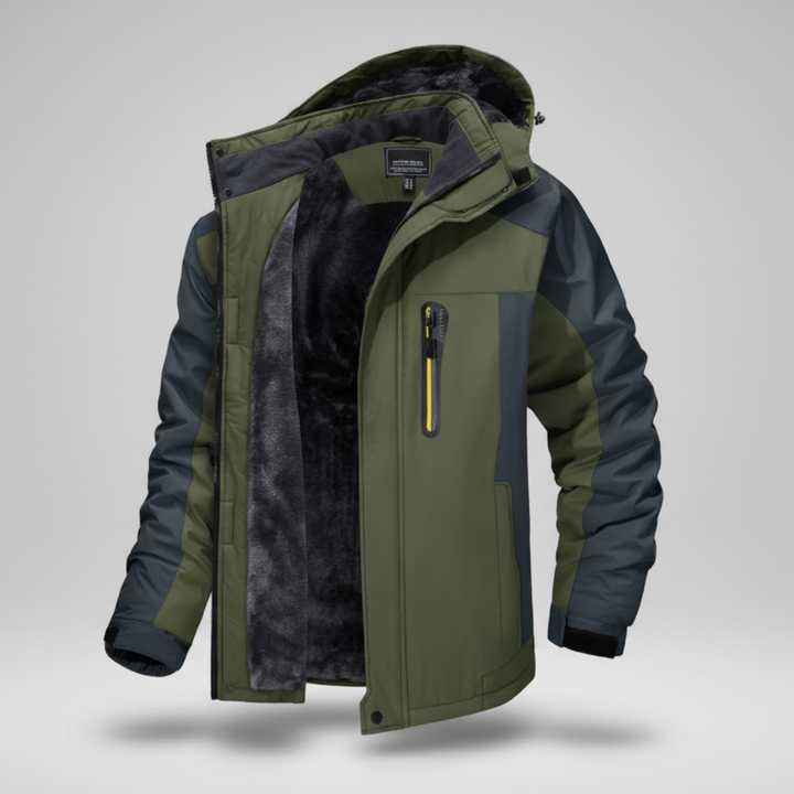 Men’s Winter Jacket | Hooded Design with Zip Closure